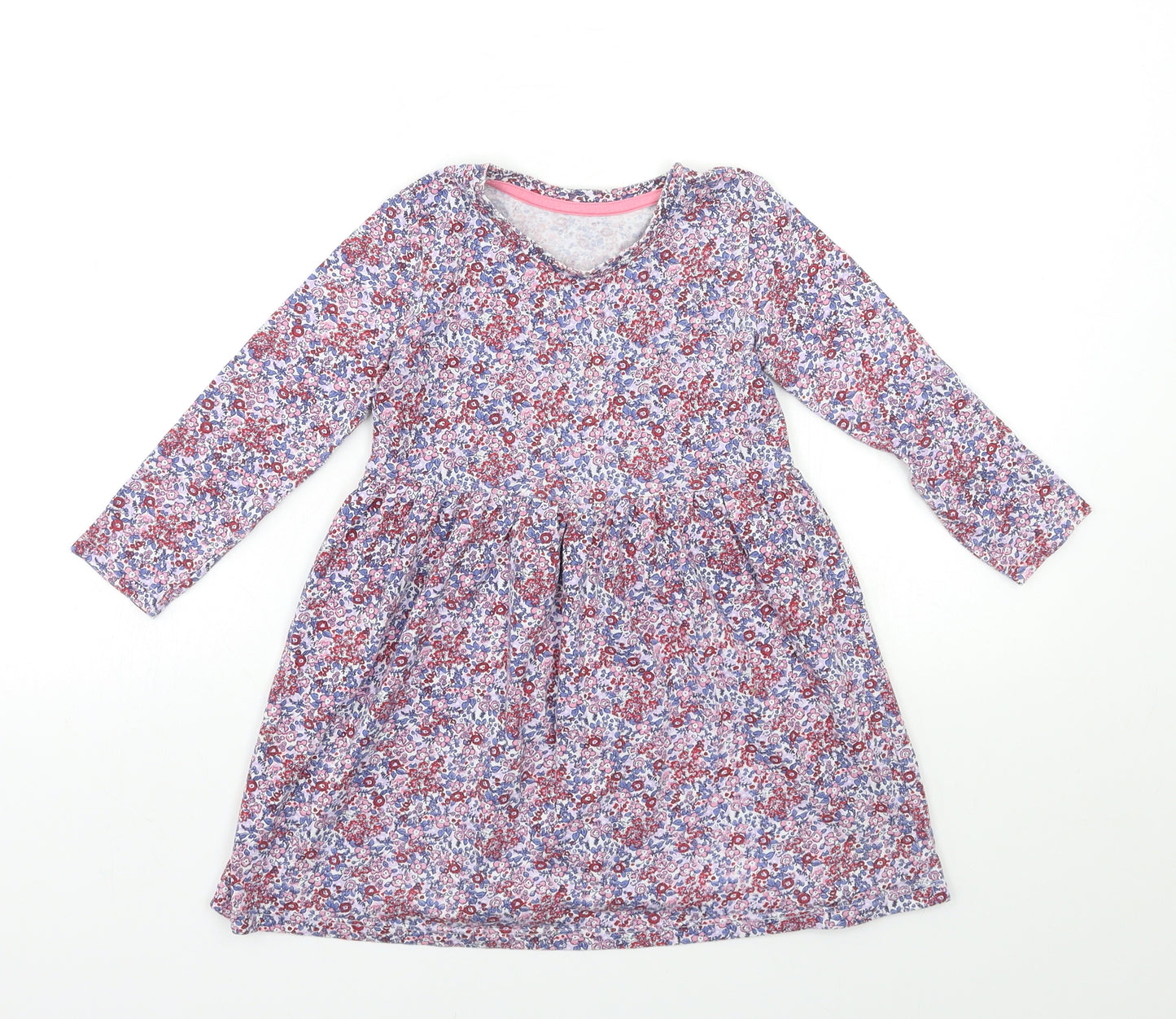 Matalan Girls Black Floral  T-Shirt Dress  Size 3-4 Years