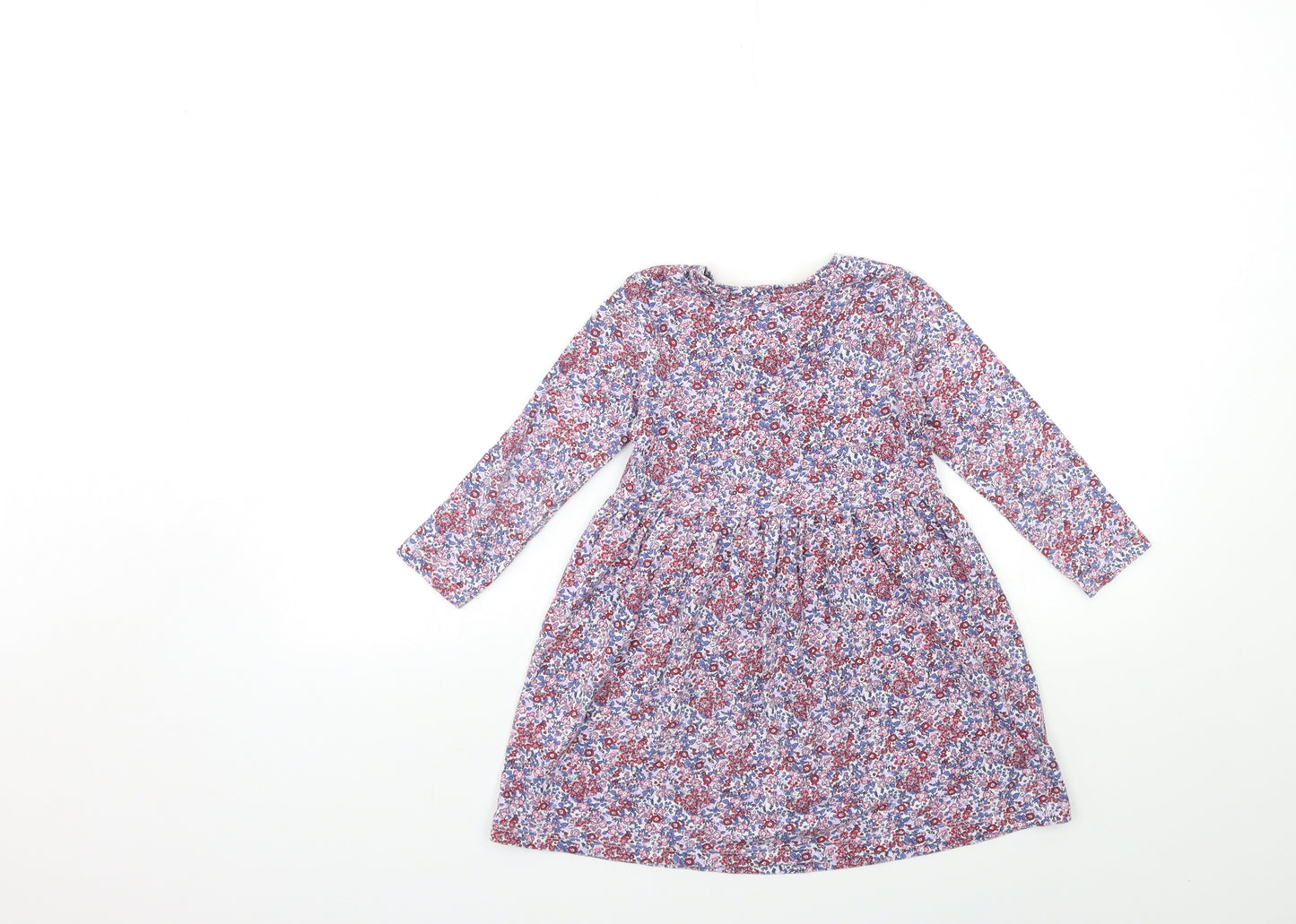 Matalan Girls Black Floral  T-Shirt Dress  Size 3-4 Years