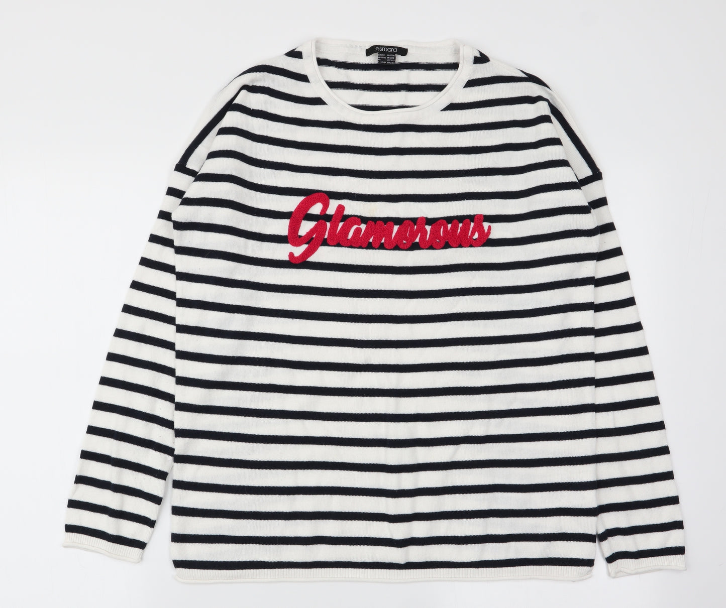 ESMARA Womens Multicoloured Striped  Pullover Jumper Size 12