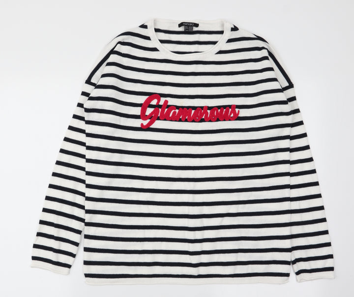 ESMARA Womens Multicoloured Striped  Pullover Jumper Size 12