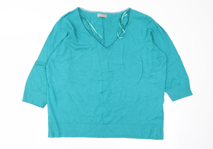 Per Una Womens Green Pullover Jumper Size 22