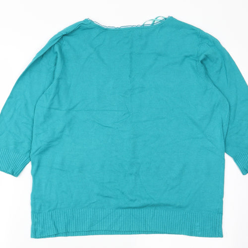 Per Una Womens Green   Pullover Jumper Size 22
