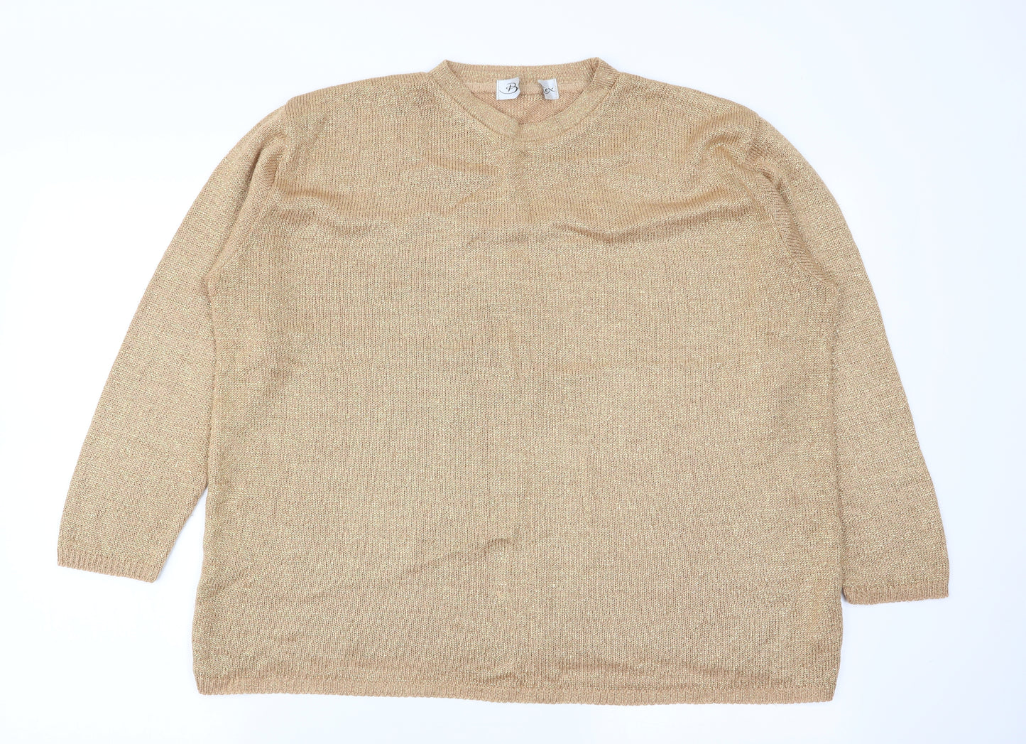 Berkertex Womens Gold   Pullover Jumper Size 18