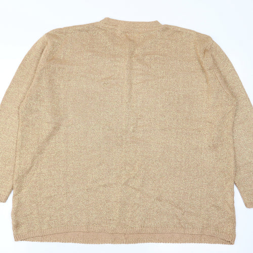 Berkertex Womens Gold   Pullover Jumper Size 18