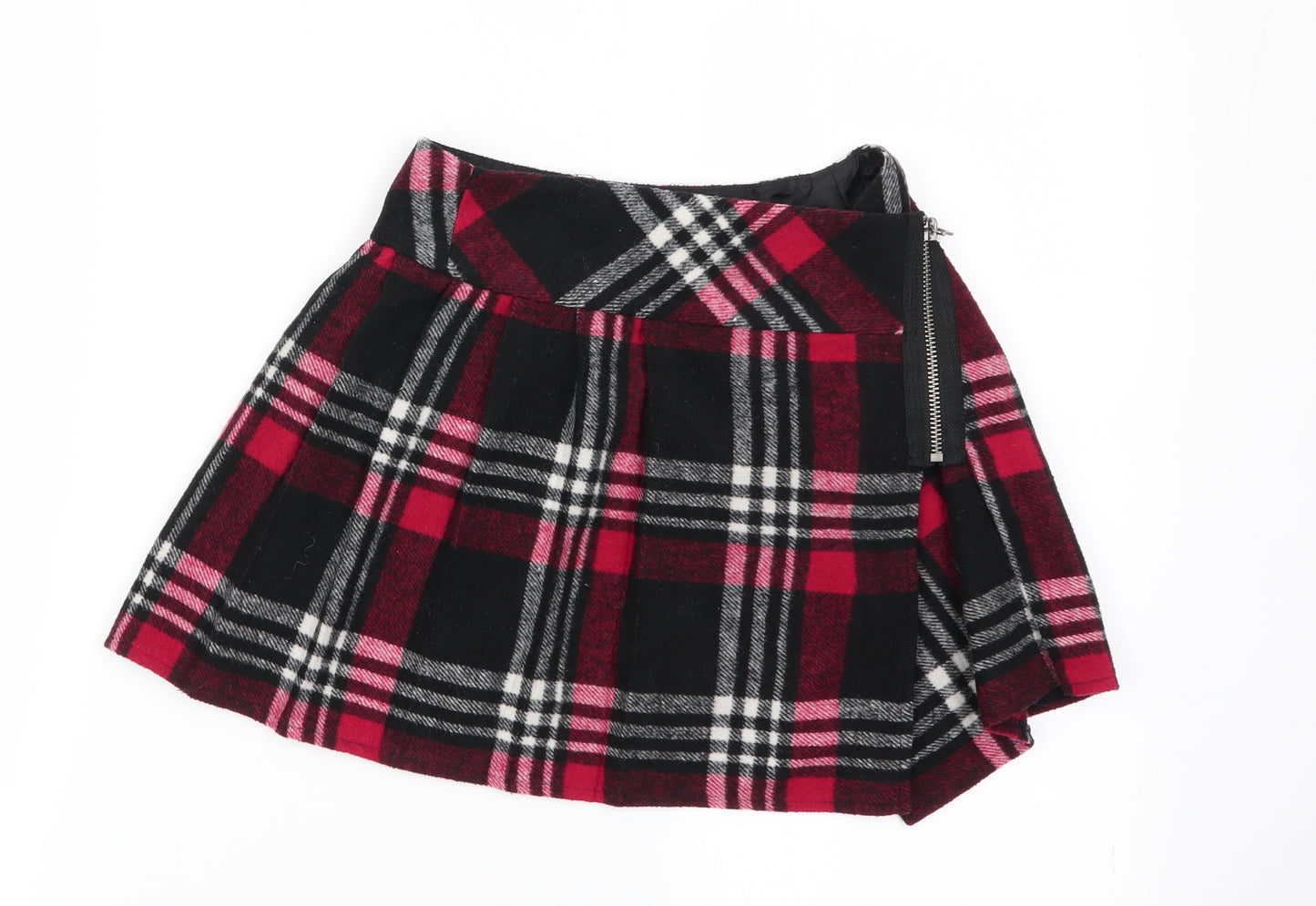 F&F Girls Multicoloured Check  Flare Skirt Size 6-7 Years