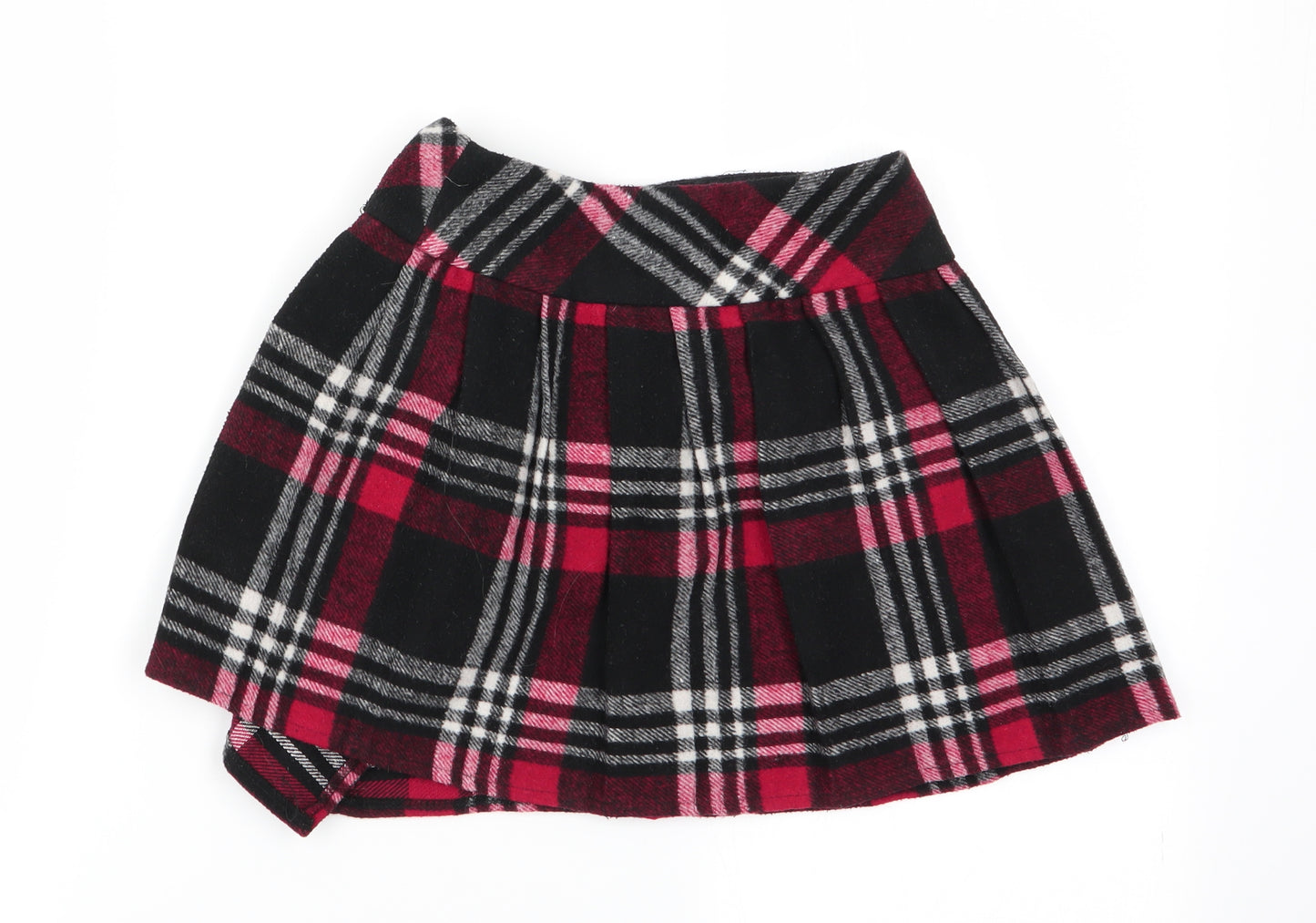 F&F Girls Multicoloured Check  Flare Skirt Size 6-7 Years
