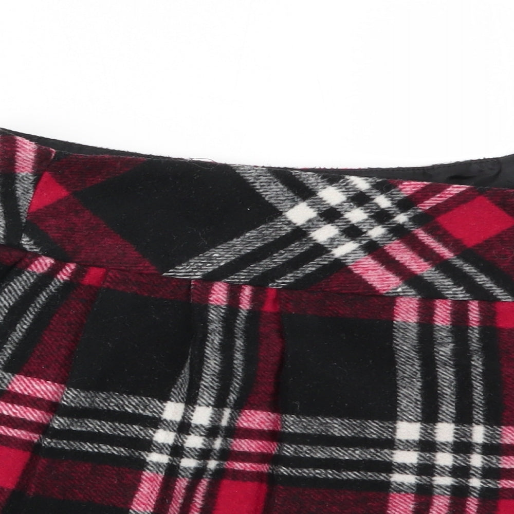 F&F Girls Multicoloured Check  Flare Skirt Size 6-7 Years