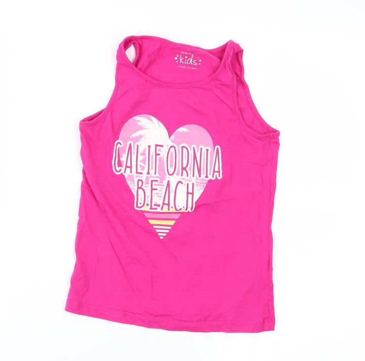 pep and co Girls Pink Basic Tank Size 7-8 Years