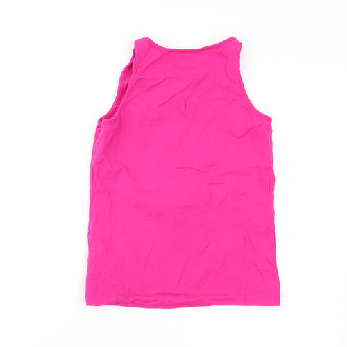 pep and co Girls Pink   Basic Tank Size 7-8 Years