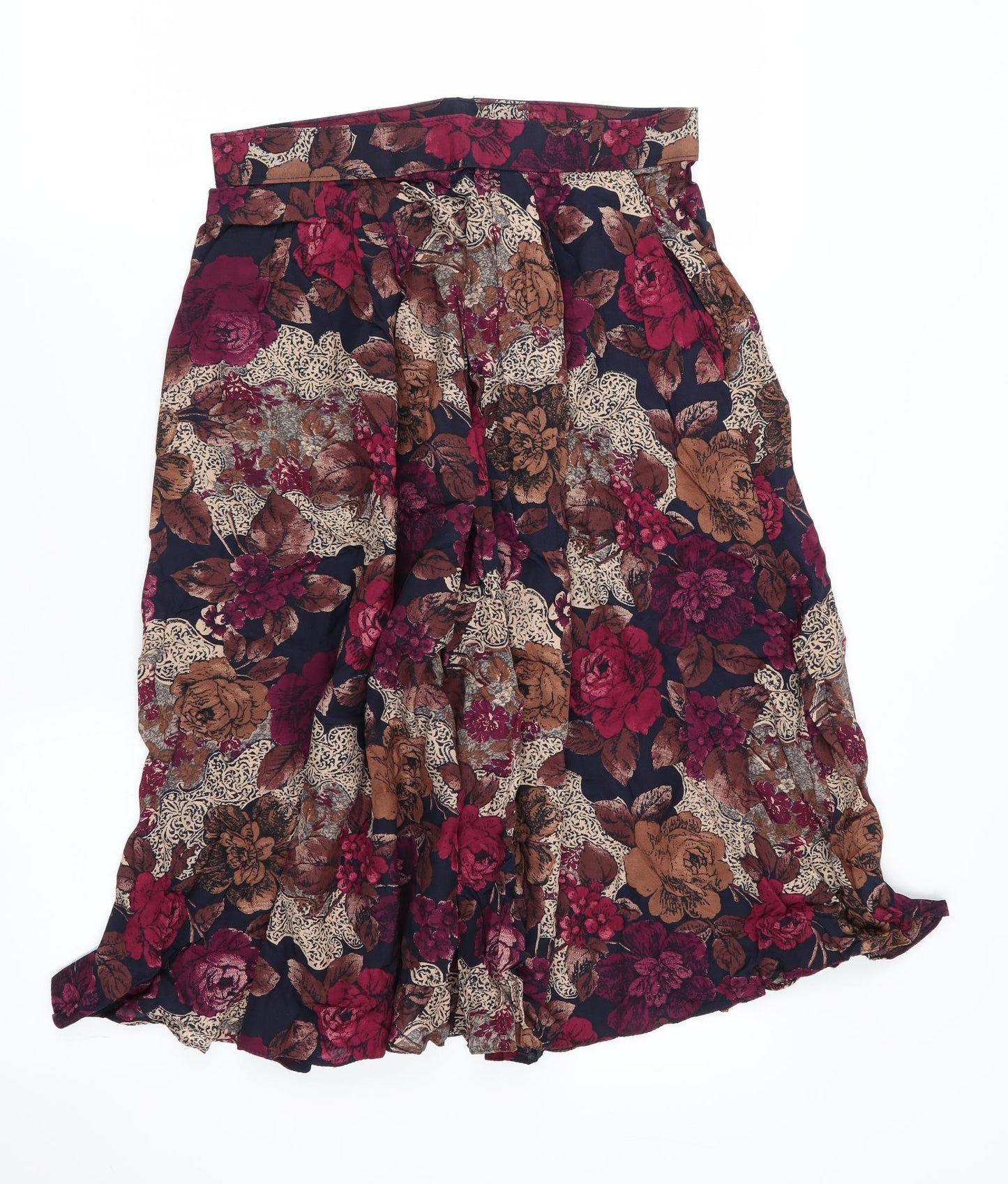 st michael Womens Multicoloured Floral  Flare Skirt Size 12