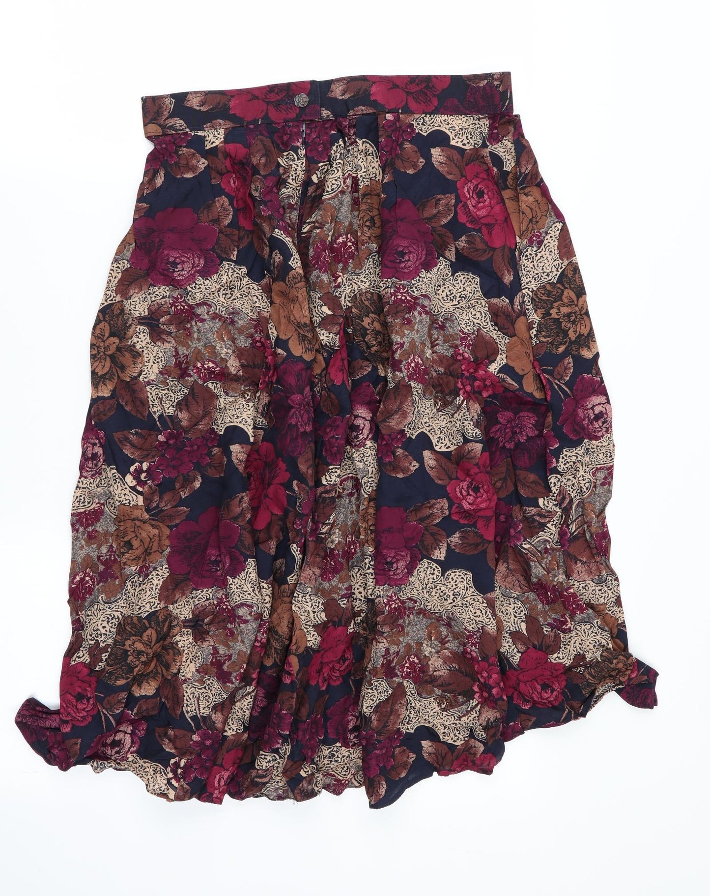 st michael Womens Multicoloured Floral  Flare Skirt Size 12