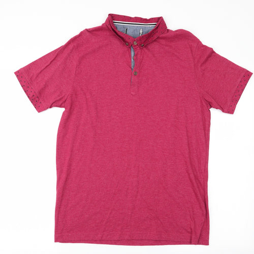 TU Mens Red    Polo Size M