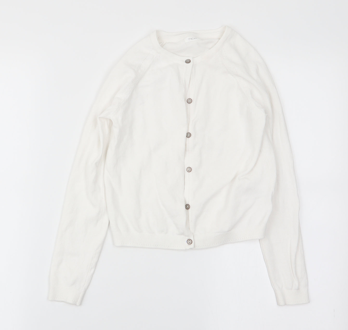 NEXT Girls White   Cardigan Jumper Size 8 Years