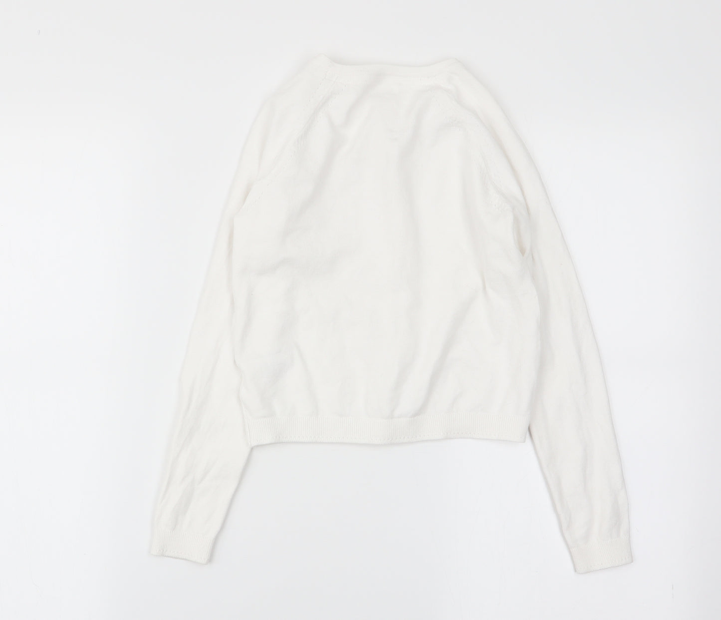 NEXT Girls White   Cardigan Jumper Size 8 Years