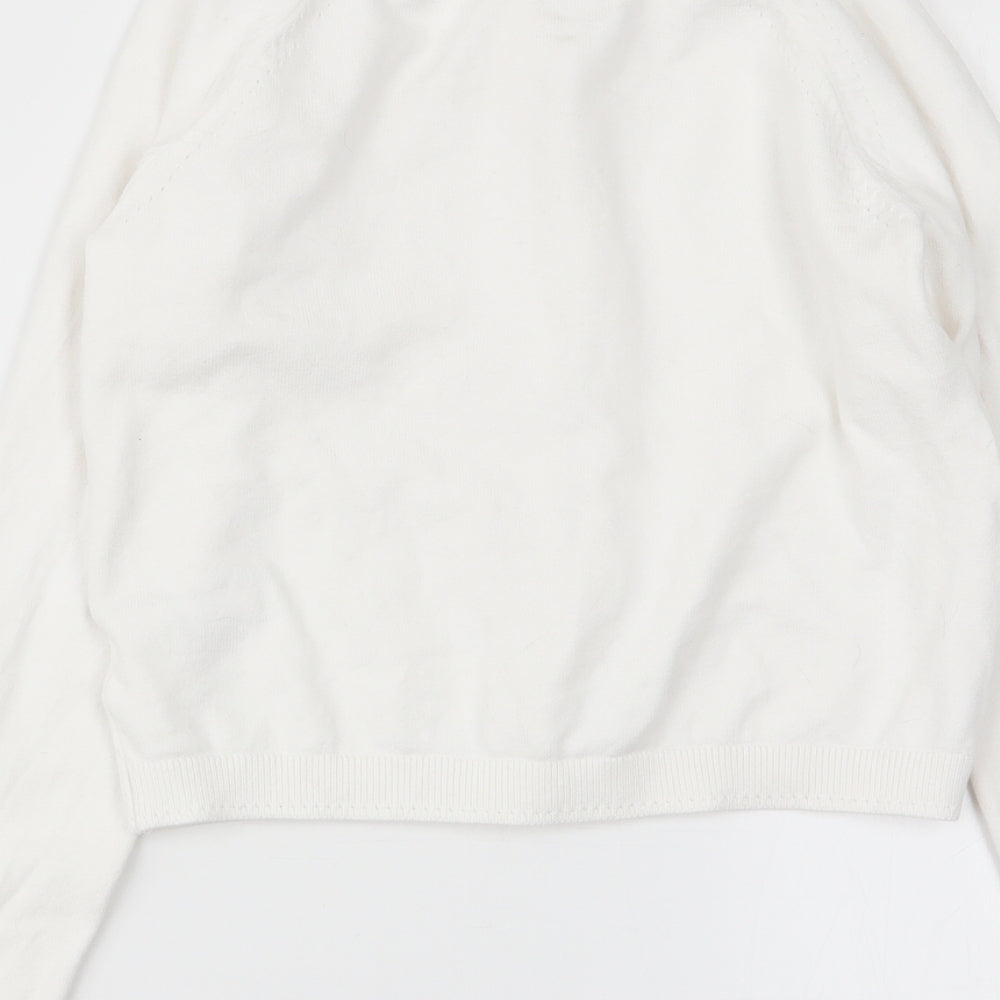 NEXT Girls White   Cardigan Jumper Size 8 Years