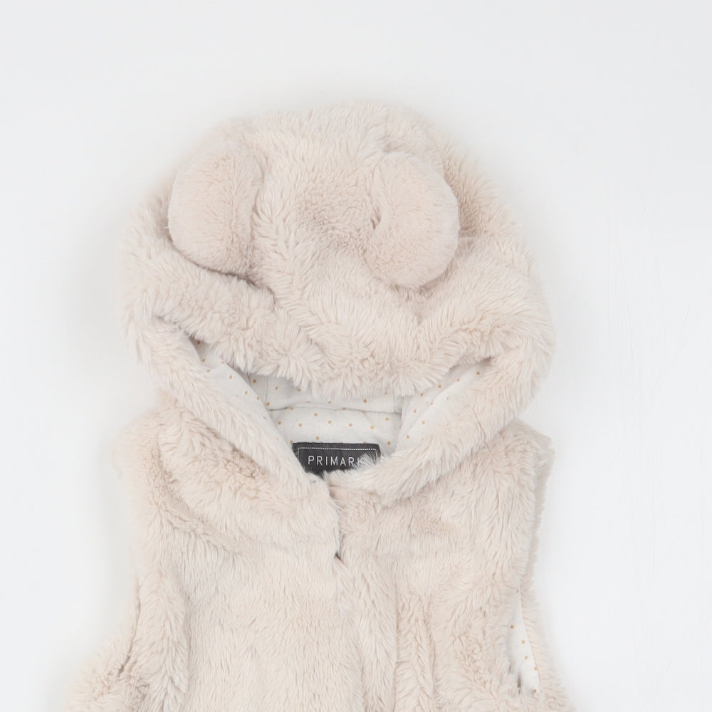 Primark Girls Beige   Gilet Jacket Size 2-3 Years