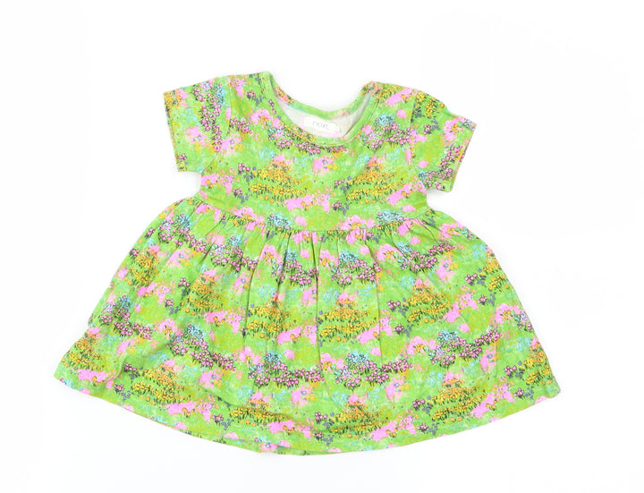 NEXT Girls Green Floral Fit & Flare Size 3-6 Months