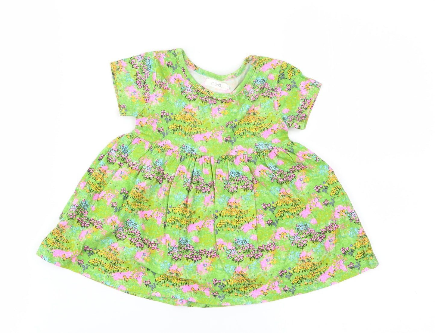 NEXT Girls Green Floral  Fit & Flare  Size 3-6 Months