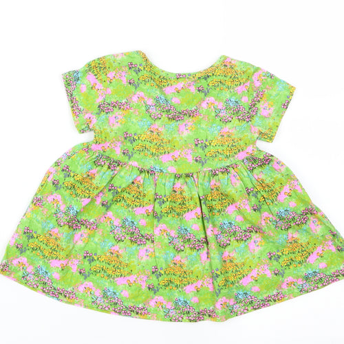 NEXT Girls Green Floral  Fit & Flare  Size 3-6 Months