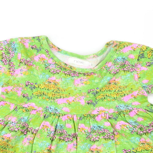 NEXT Girls Green Floral  Fit & Flare  Size 3-6 Months