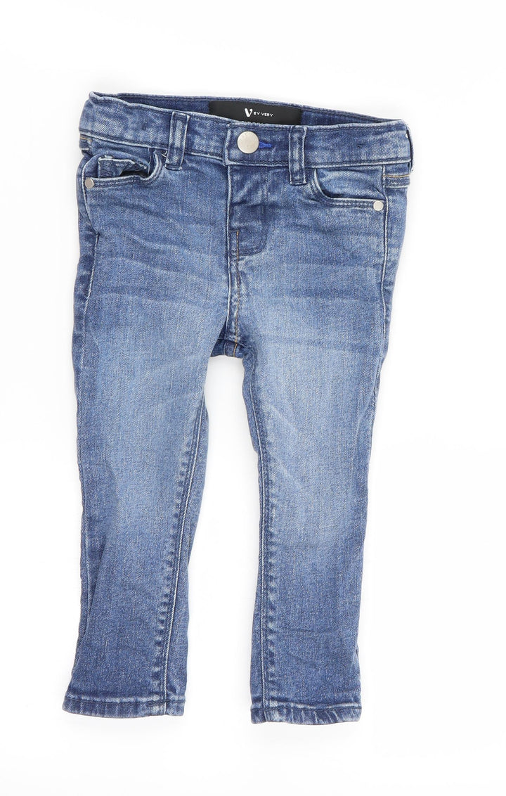 by very Girls Blue Cargo Jeans Size 12 Months - size 12-18m