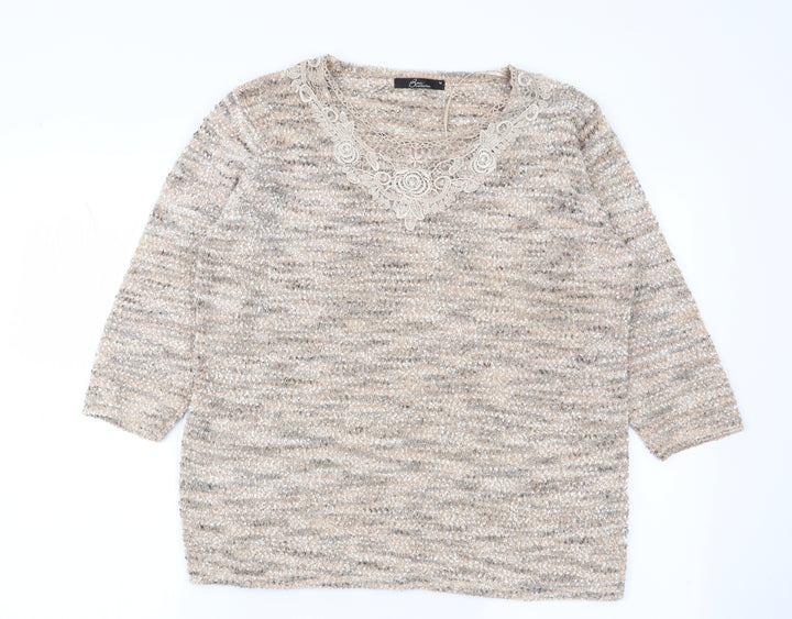 BM Womens Beige   Pullover Jumper Size M