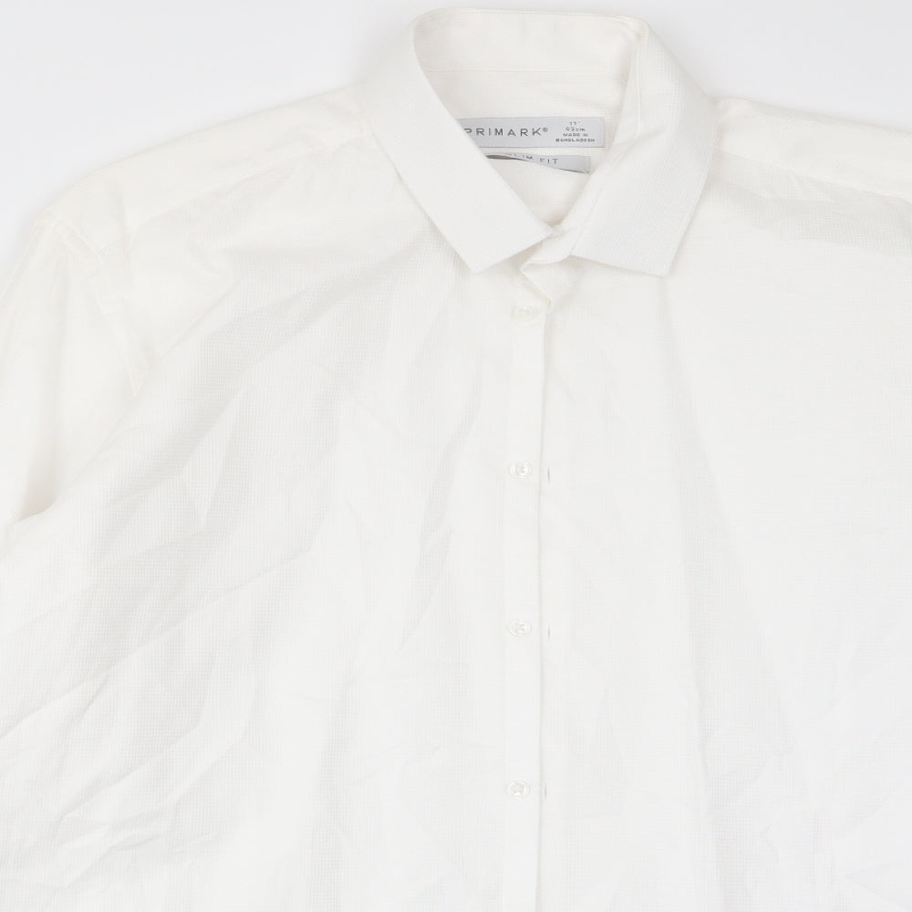 Primark Mens White    Dress Shirt Size 17