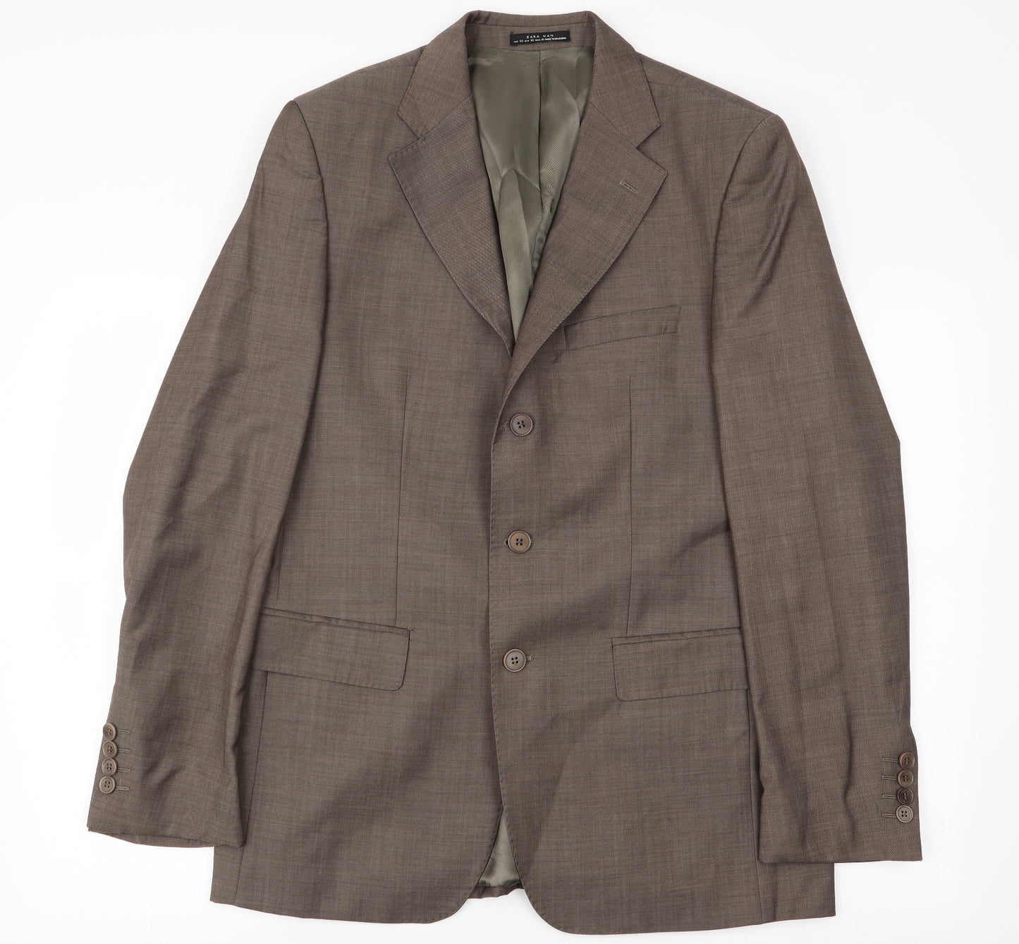 Zara Mens Brown   Jacket Blazer Size 42