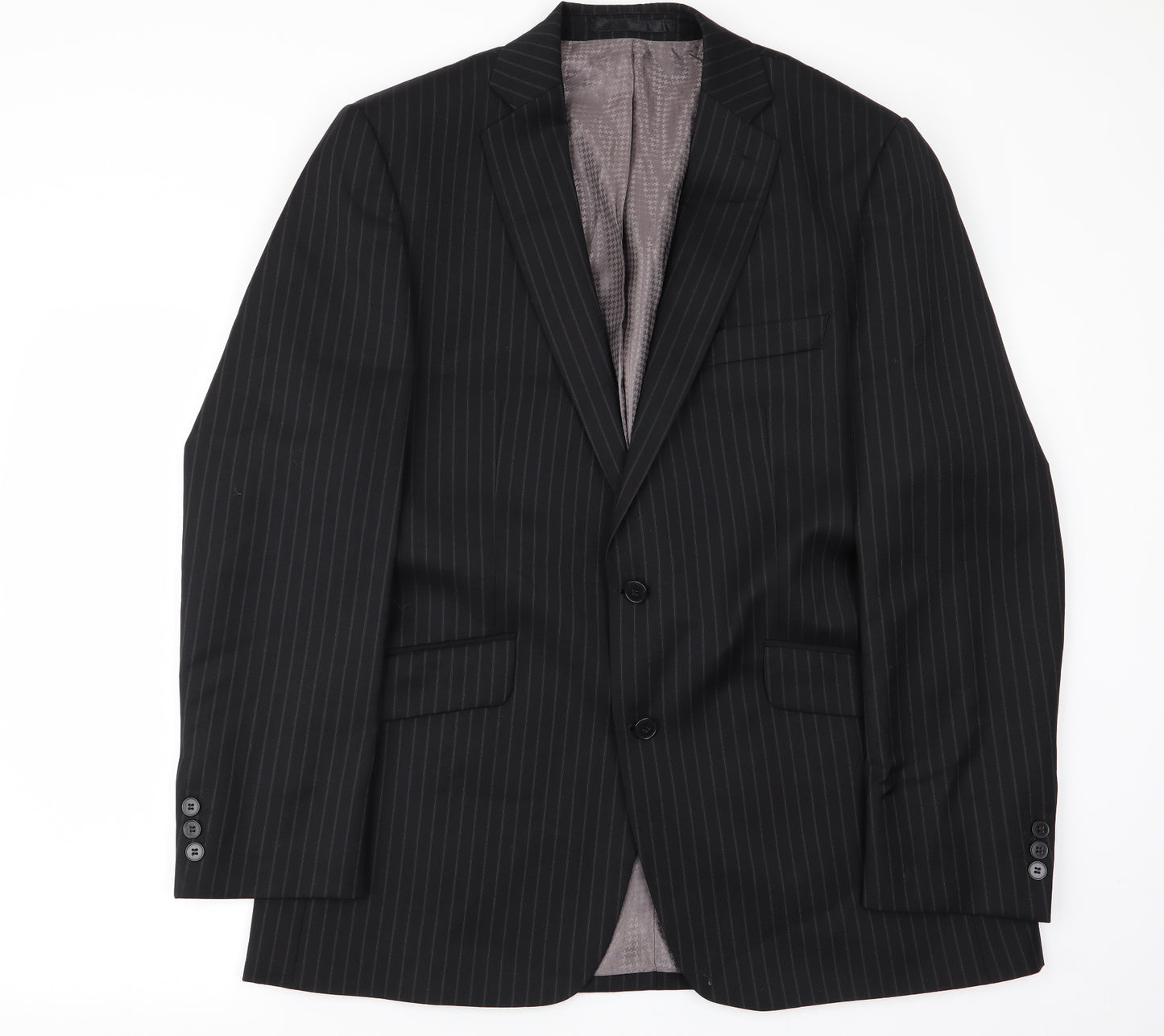 Studio Mens Black Striped  Jacket Blazer Size 42