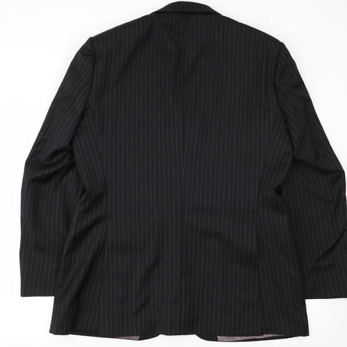 Studio Mens Black Striped  Jacket Blazer Size 42