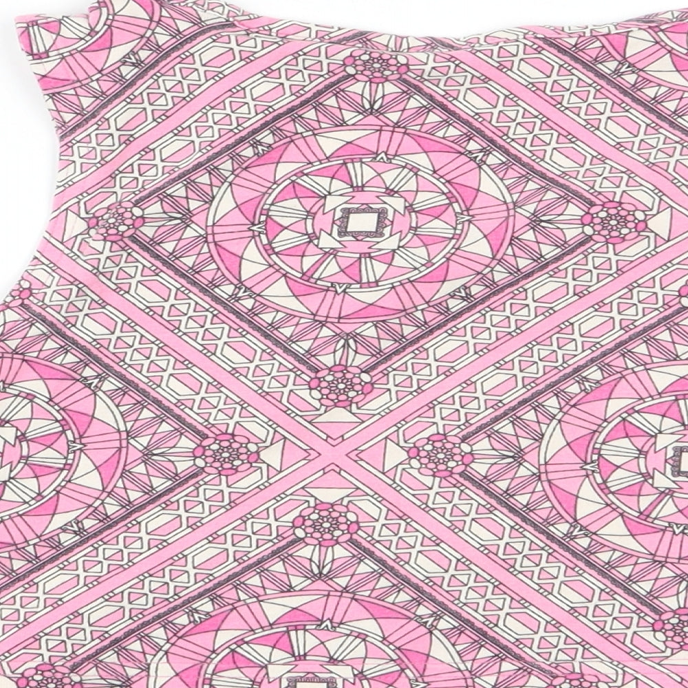 adidas Girls Multicoloured Geometric  Basic Tank Size 7-8 Years