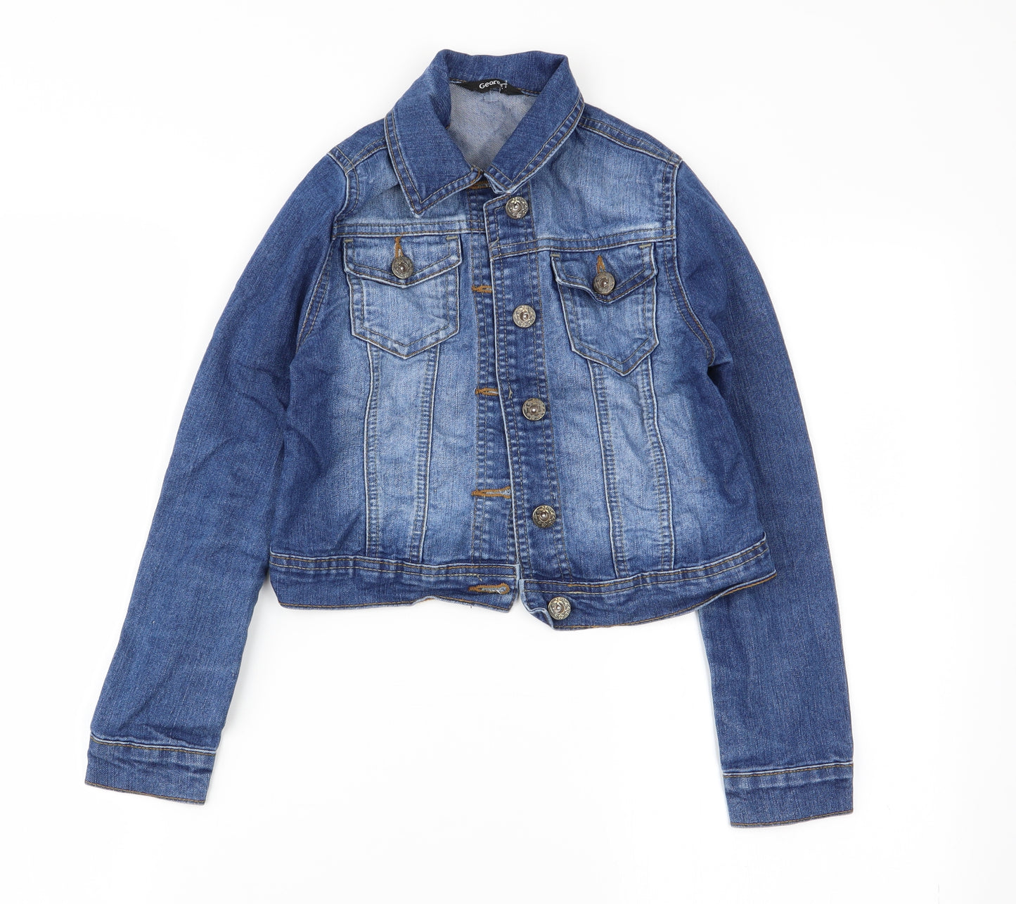 Asda George Girls Blue   Jacket  Size 7-8 Years  - denim jacket