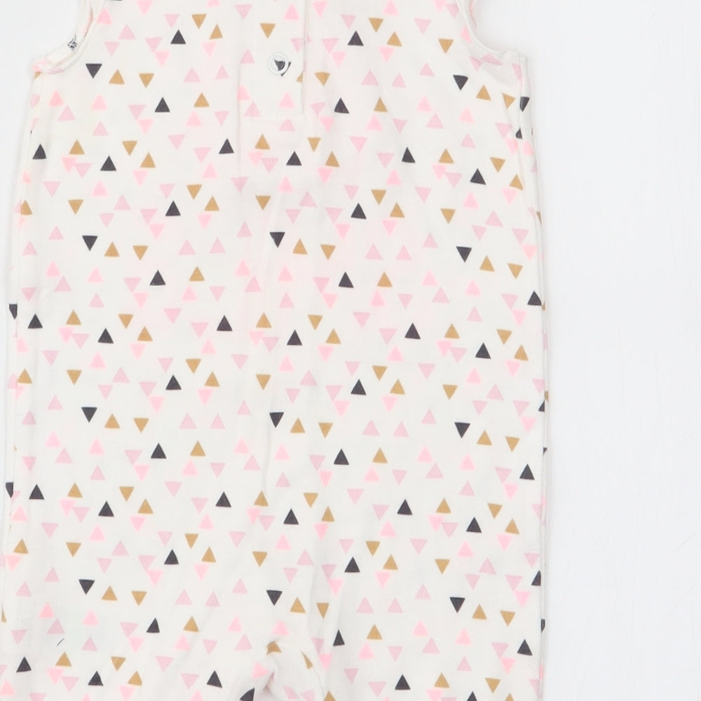 Matalan Girls Multicoloured Geometric  Babygrow One-Piece Size 3-6 Months