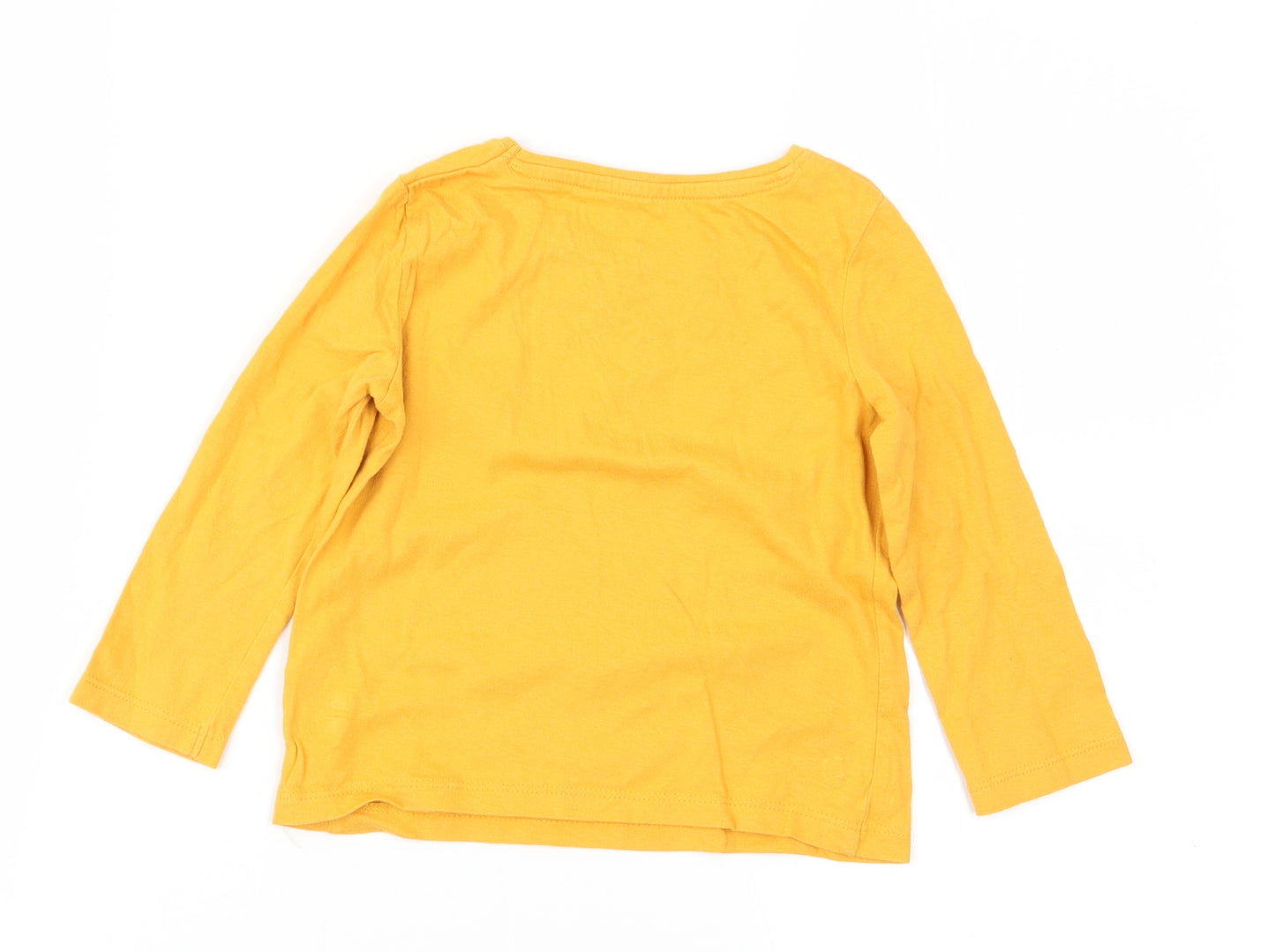Primark Girls Yellow   Basic T-Shirt Size 18-24 Months