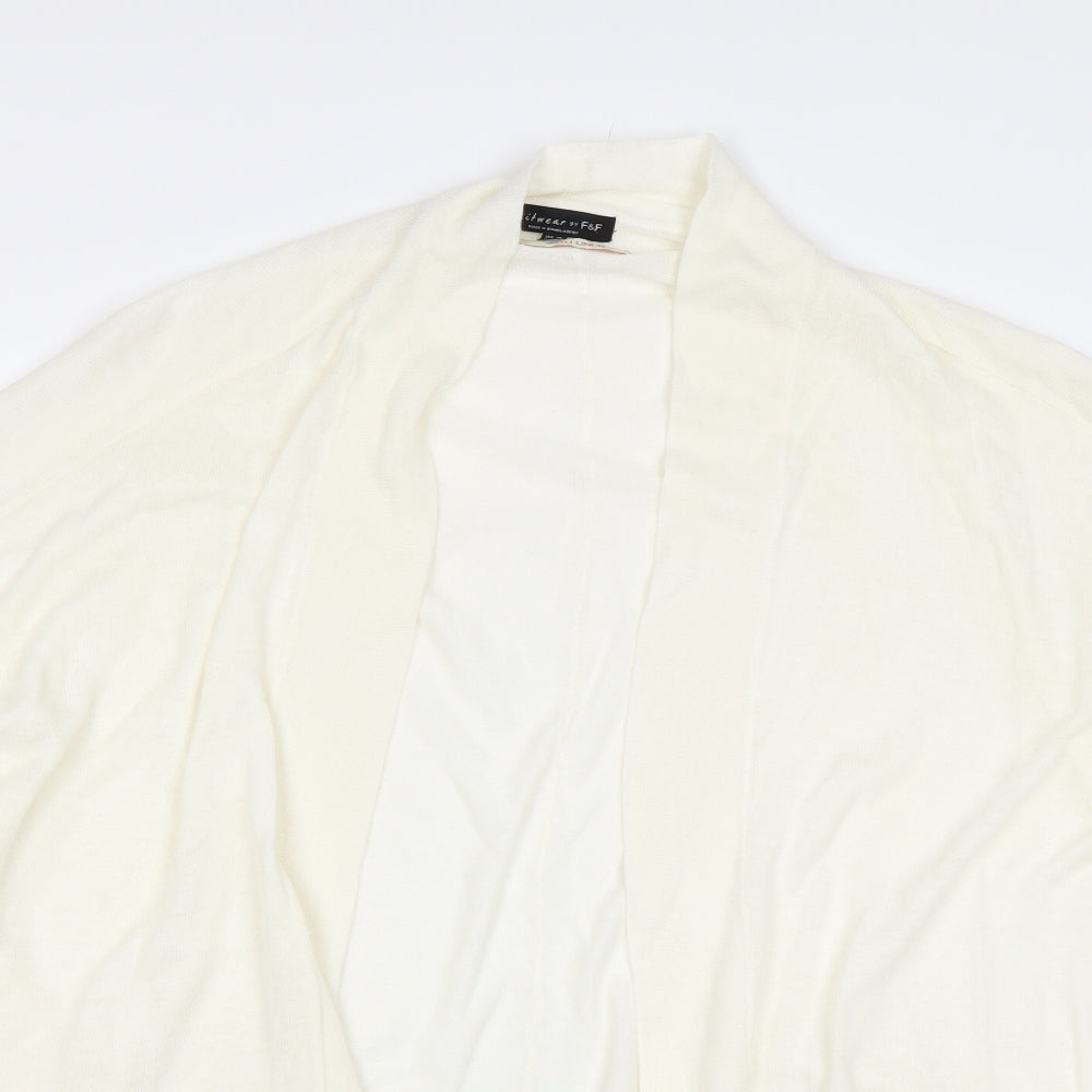 F&F Womens White   Cardigan Jumper Size 10