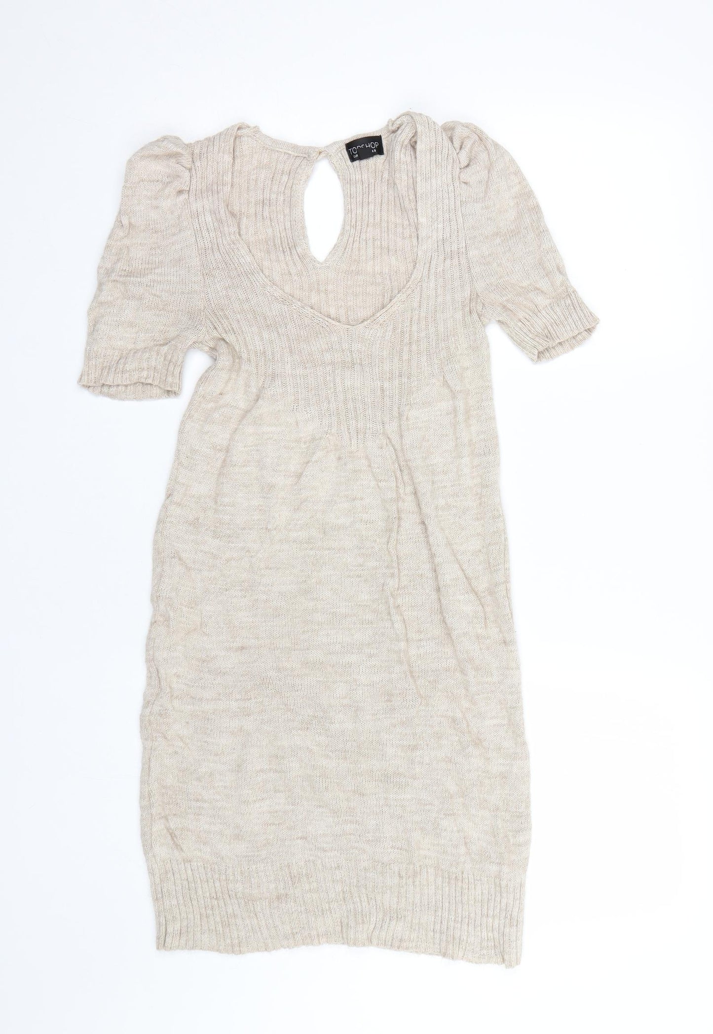 Topshop Womens Beige   Jumper Dress  Size 8