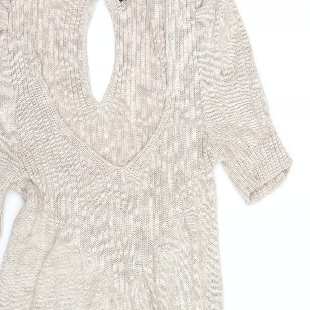 Topshop Womens Beige   Jumper Dress  Size 8