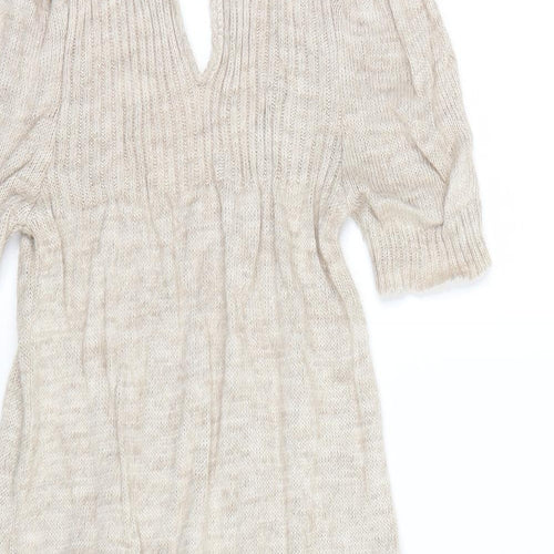 Topshop Womens Beige   Jumper Dress  Size 8