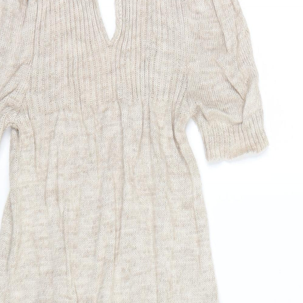 Topshop Womens Beige   Jumper Dress  Size 8