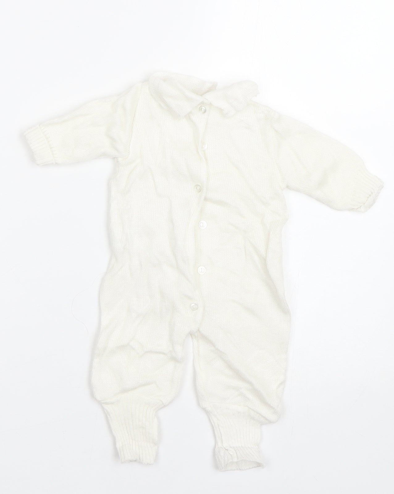 Ladybird Baby White   Coverall One-Piece Size 0-3 Months  - newborn
