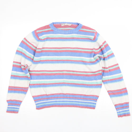 EWM Womens Multicoloured Striped  Pullover Jumper Size M