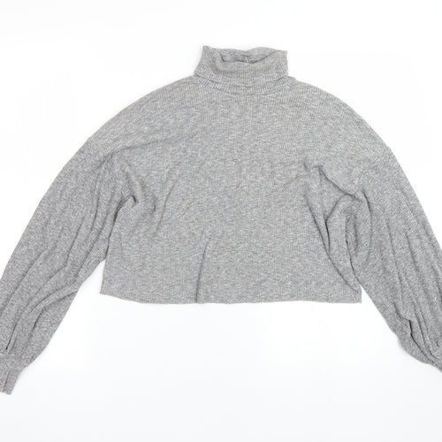 Bershka Womens Grey   Basic T-Shirt Size S
