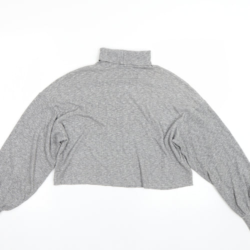 Bershka Womens Grey   Basic T-Shirt Size S