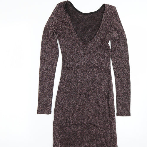 H&M Womens Pink   Wrap Dress  Size 4