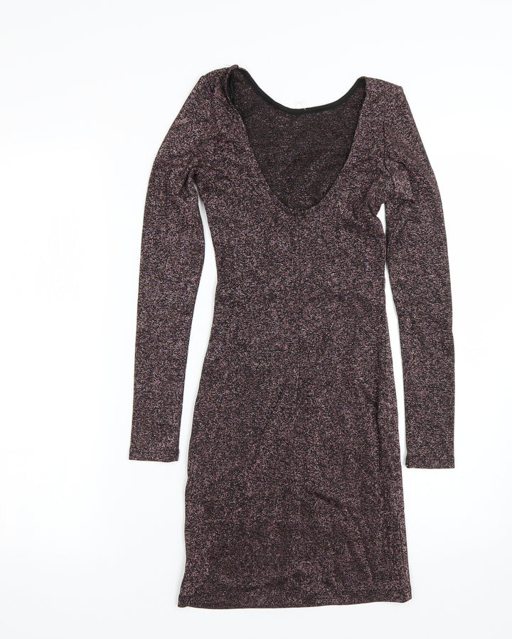H&M Womens Pink   Wrap Dress  Size 4