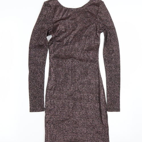 H&M Womens Pink   Wrap Dress  Size 4