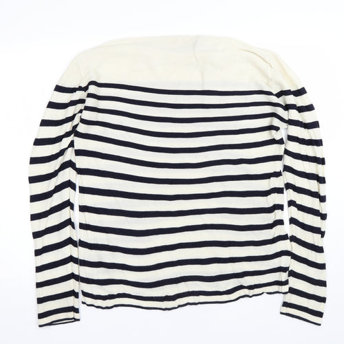 Fabrizio Womens Beige Striped  Pullover Jumper Size L