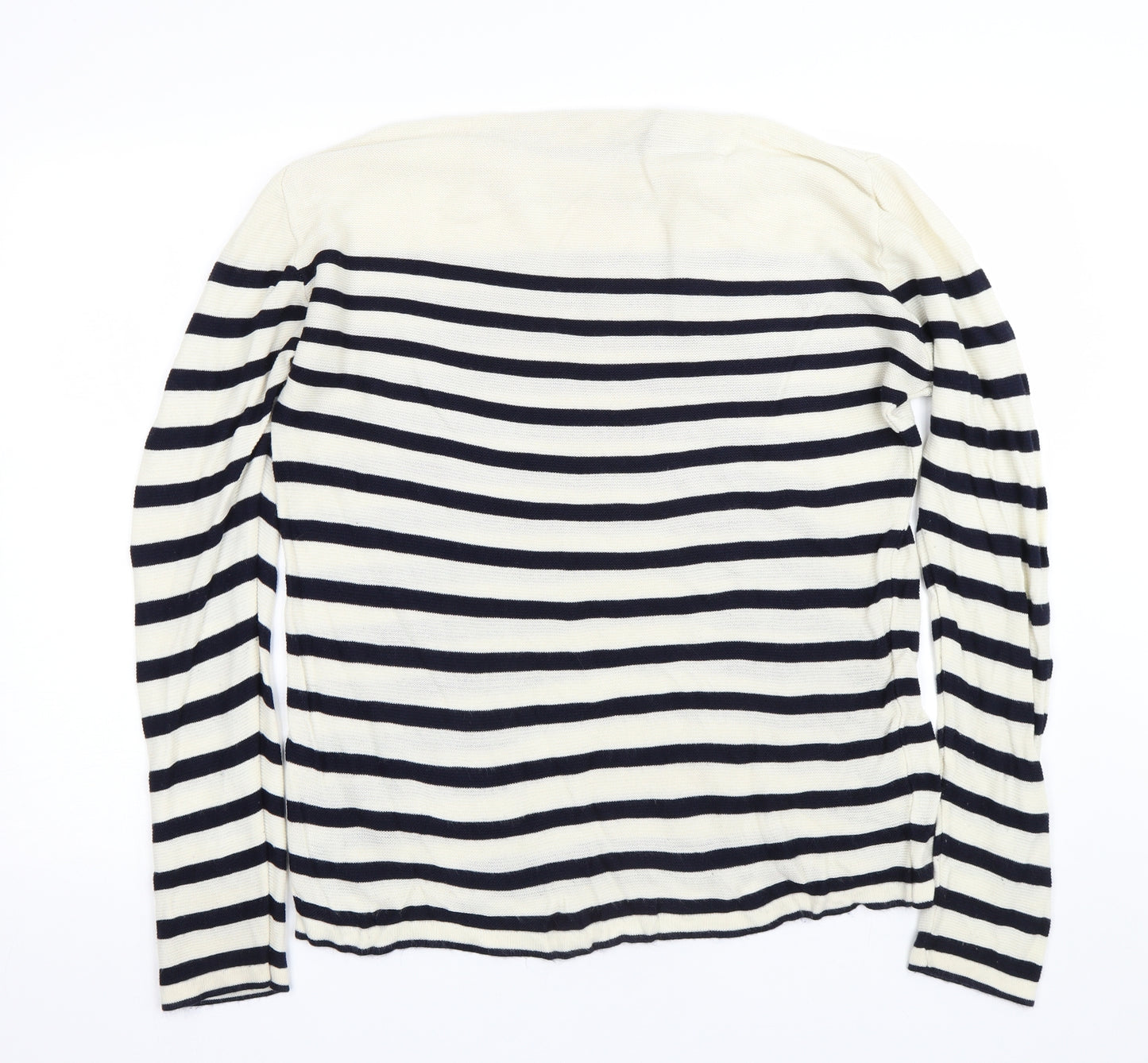 Fabrizio Womens Beige Striped  Pullover Jumper Size L