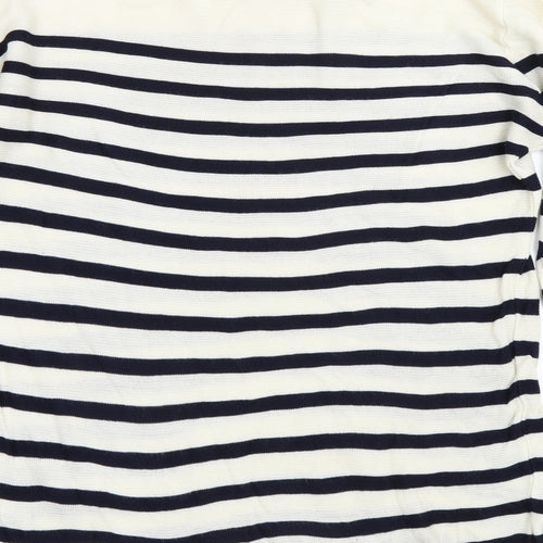 Fabrizio Womens Beige Striped  Pullover Jumper Size L