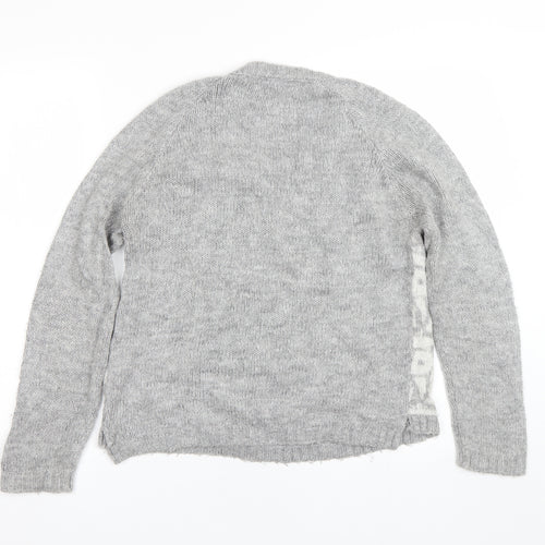 New Look Womens Grey   Pullover Jumper Size 10  - Owls
